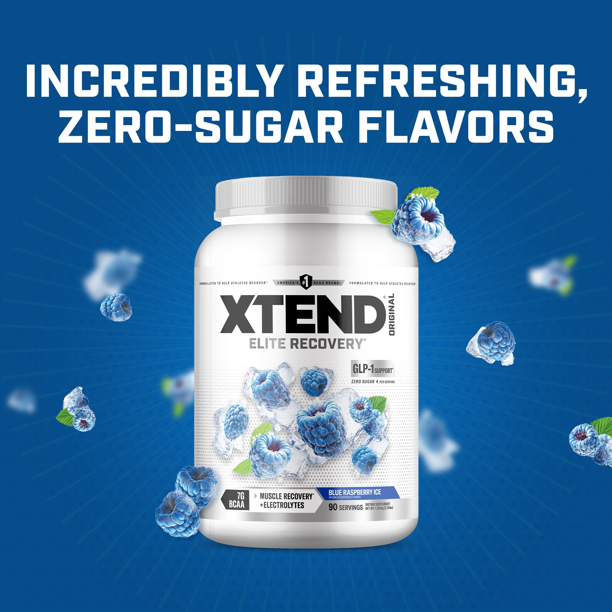 Xtend Original electrolyte hydration in a bottle during training.