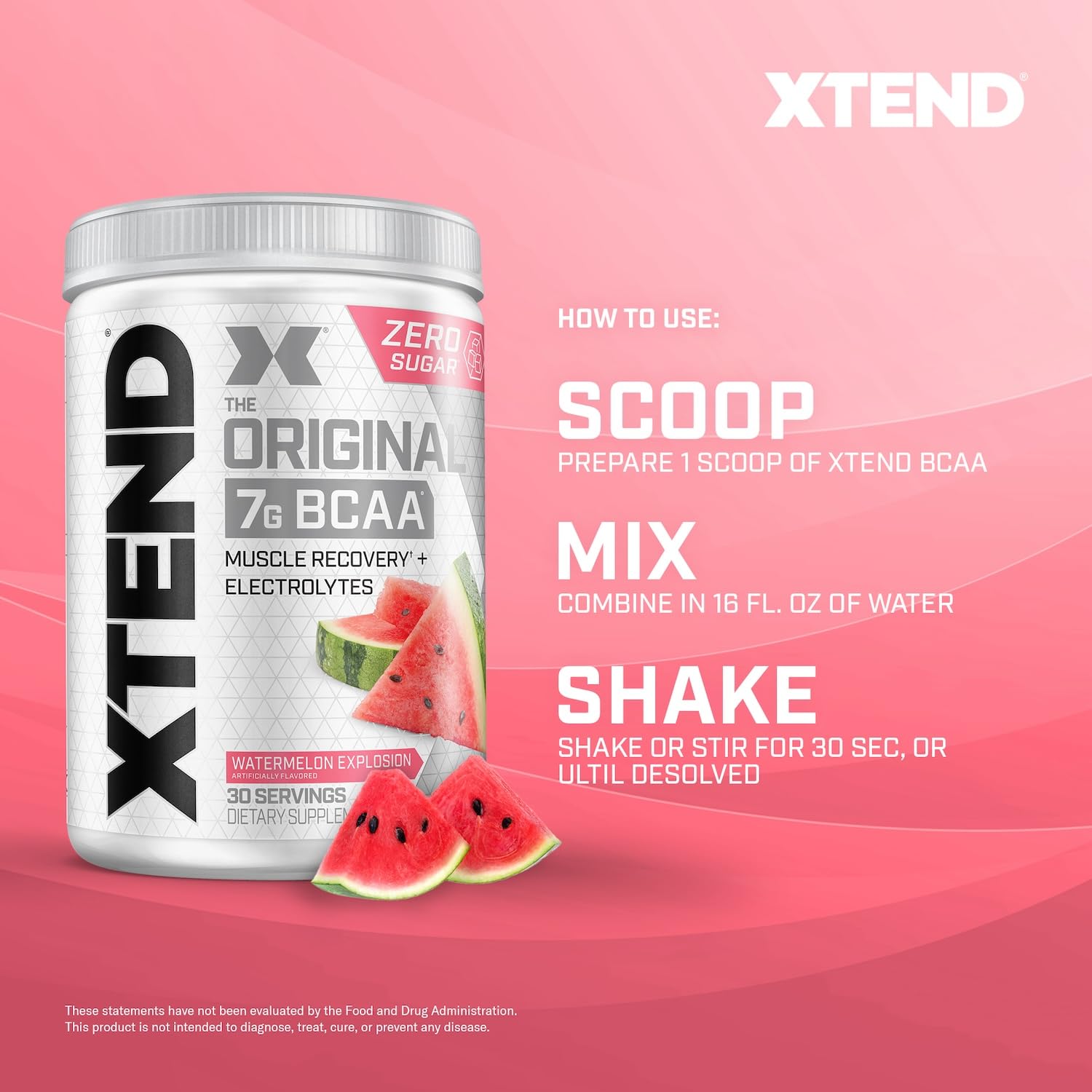 Xtend post-workout recovery shot beside towel suggesting fast muscle recovery.