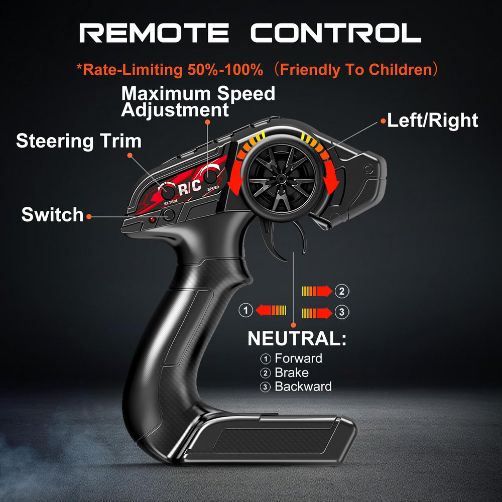X-TMAGA 1:18 All Terrain RC Car remote control demonstrates precise proportional steering