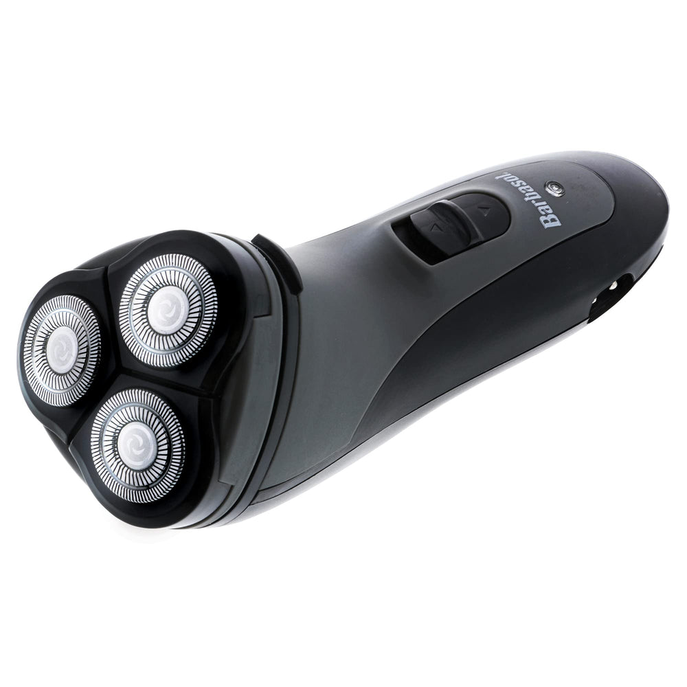 XTREME Barbasol Rotary Shaver full eight hour charge powers 45 minutes cordless use.