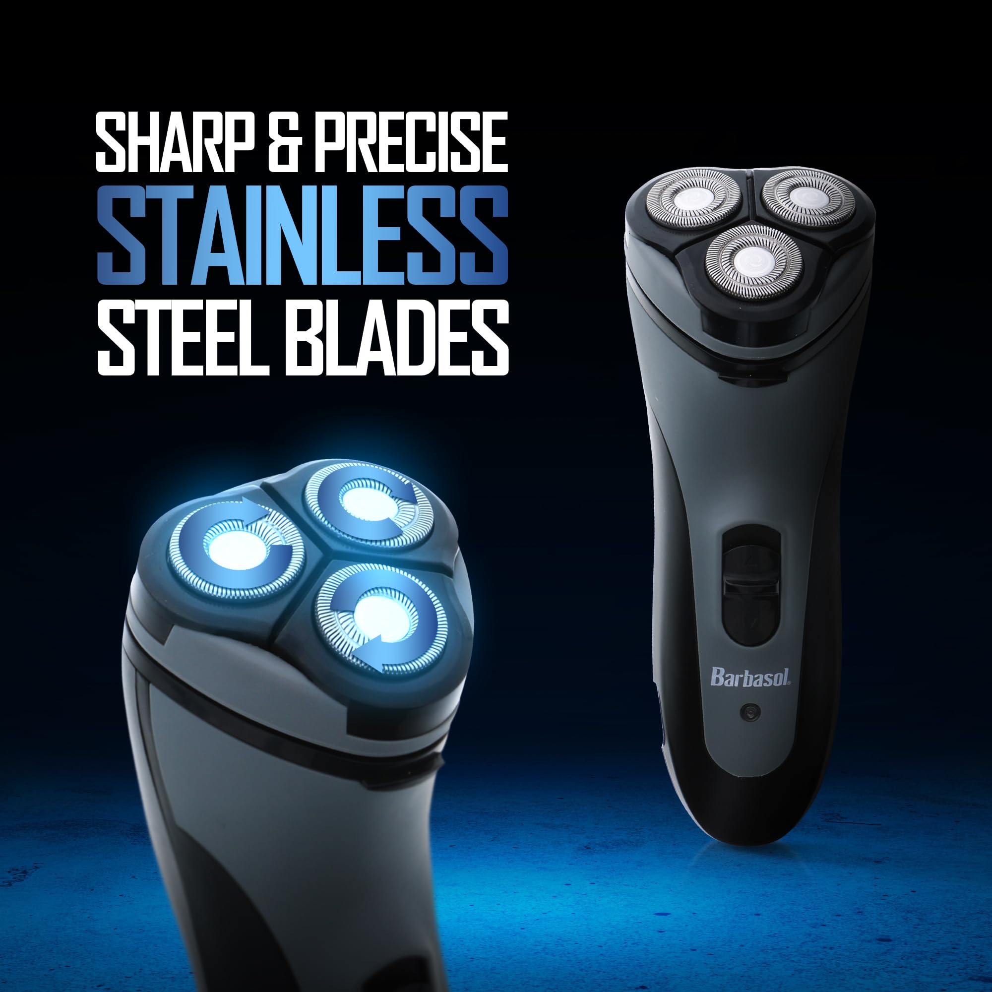 XTREME Barbasol Rotary Shaver with built in pop up trimmer for detailing.