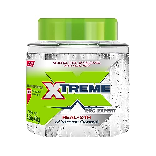 Xtreme Pro-Expert aloe vera gel application demonstrating gentle styling.
