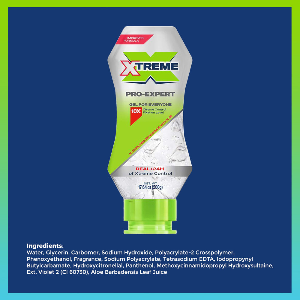 Xtreme Pro-Expert clear gel spreads smoothly with no residue on hair.