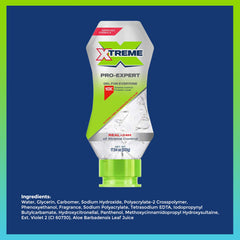 Xtreme Pro-Expert clear gel spreads smoothly with no residue on hair.