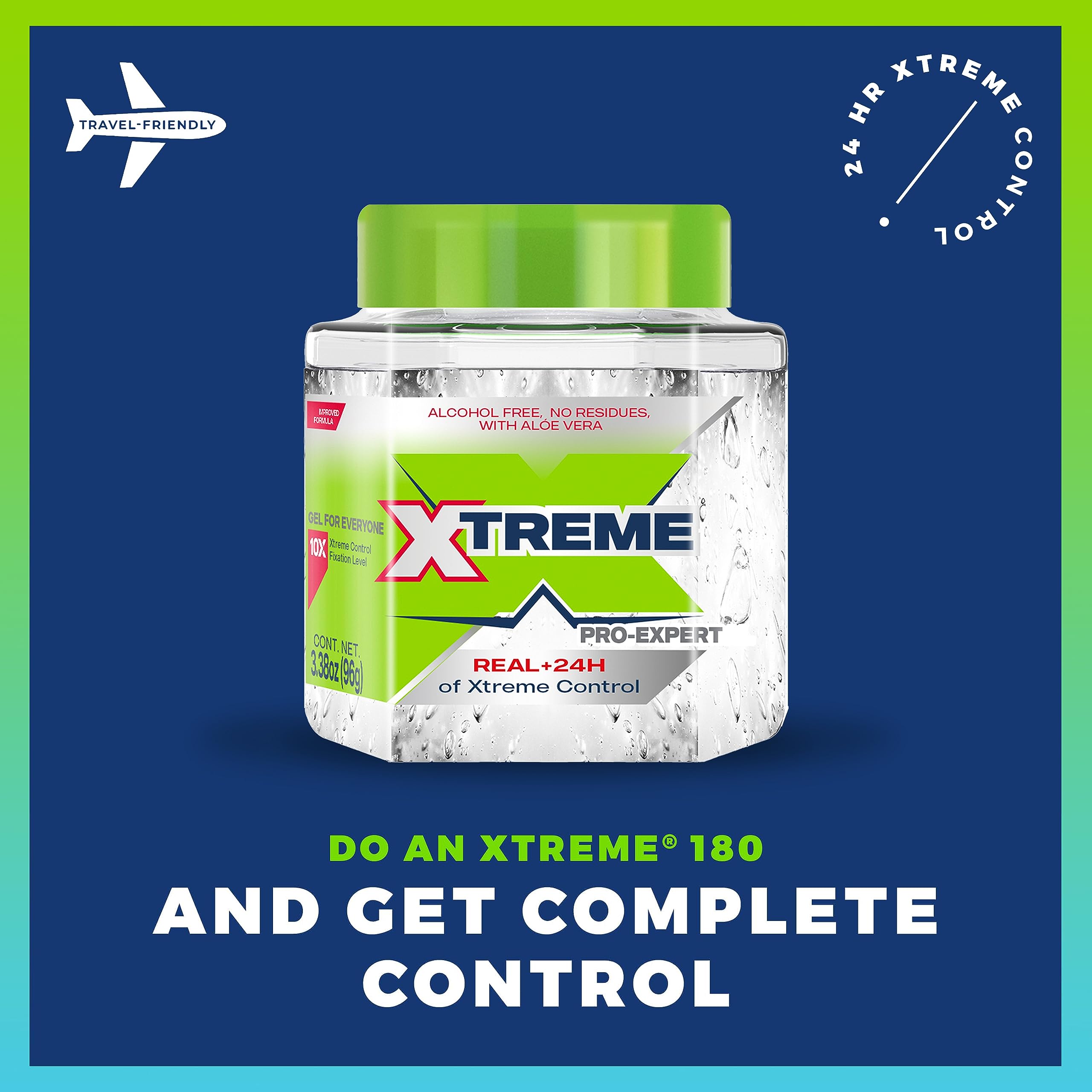 Xtreme Pro-Expert gel being applied to hair for flexible wet or dry styling.
