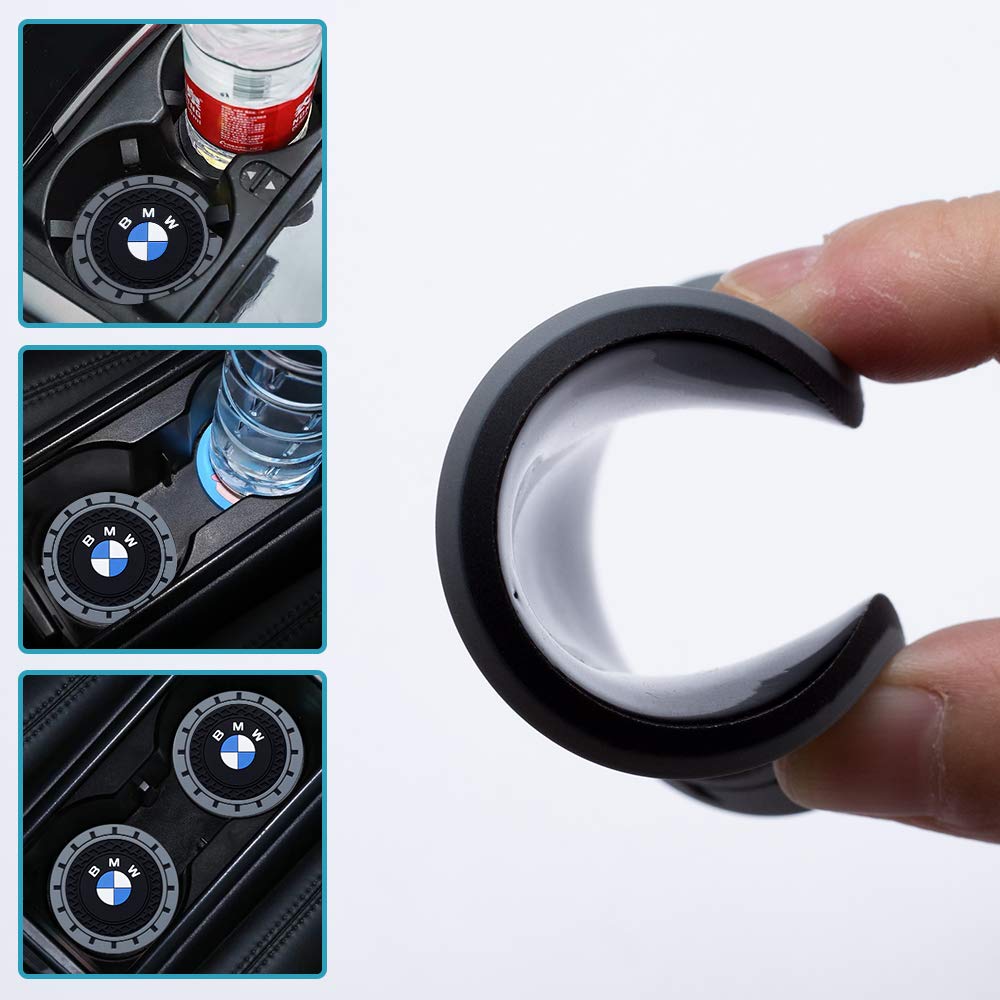 XTUPO BMW cup holder coaster is waterproof for quick spill management.