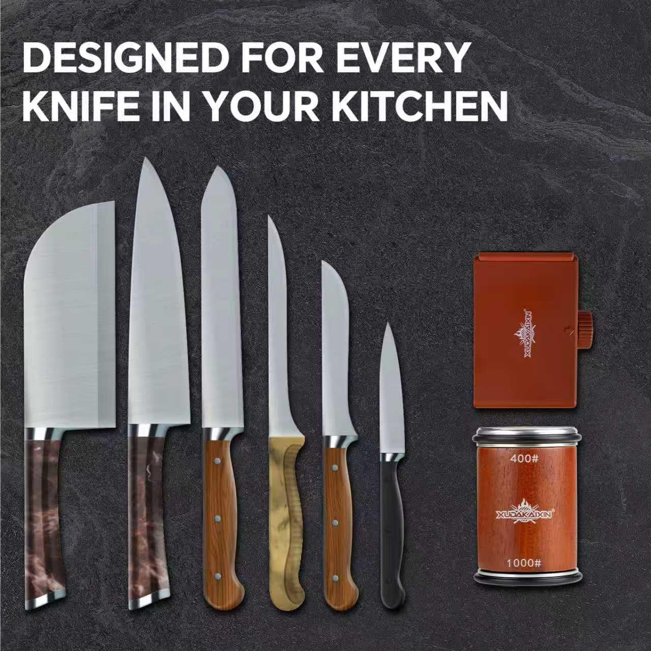 XUDAKAIXIN magnetic blade holder keeps knives secure during use.