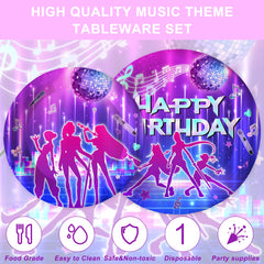 XUELIREN cartoon singer 7-inch plates, perfect for snacks and kid-friendly setup