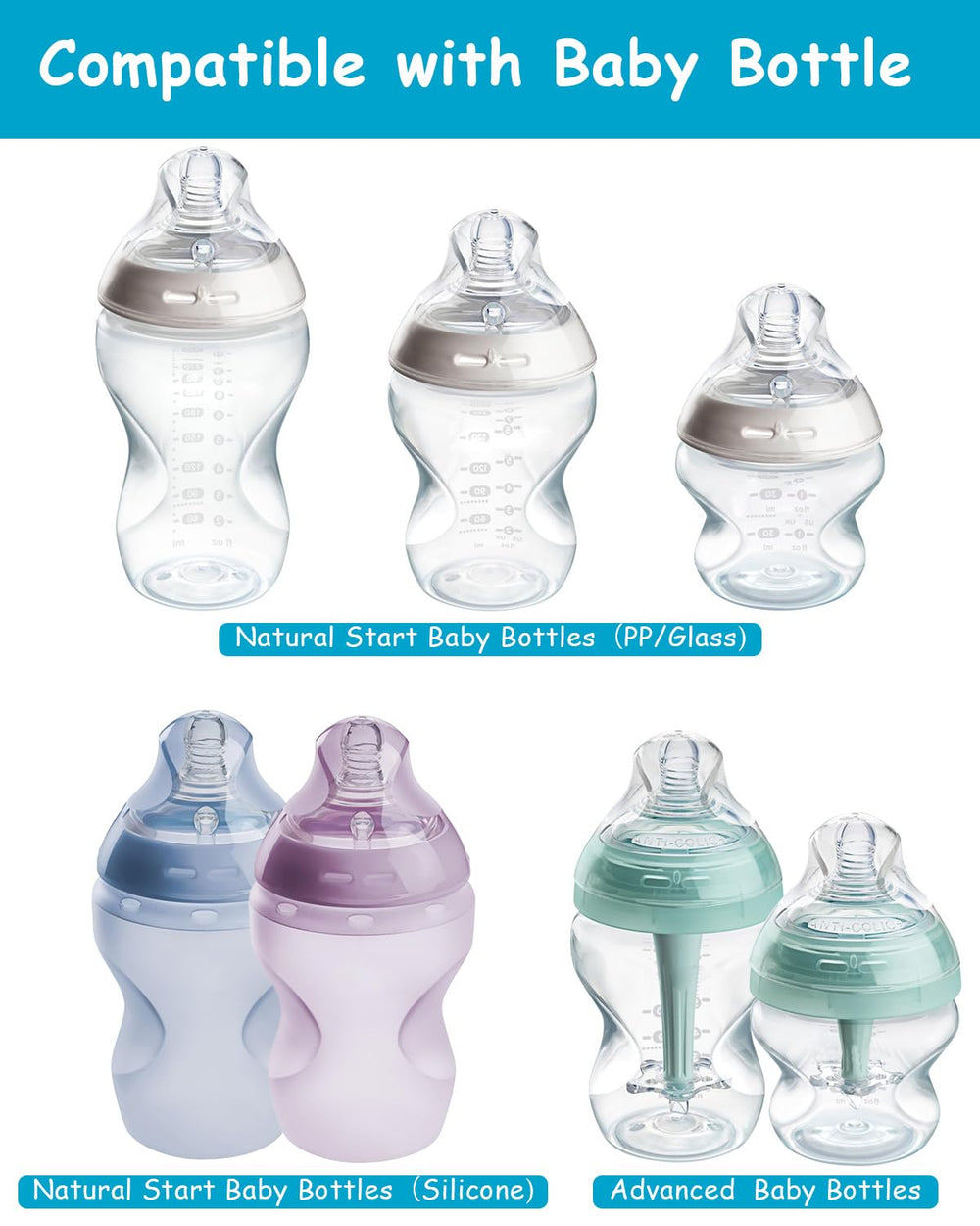 XUNICUTE M four-nipple pack for easy rotation and prep.