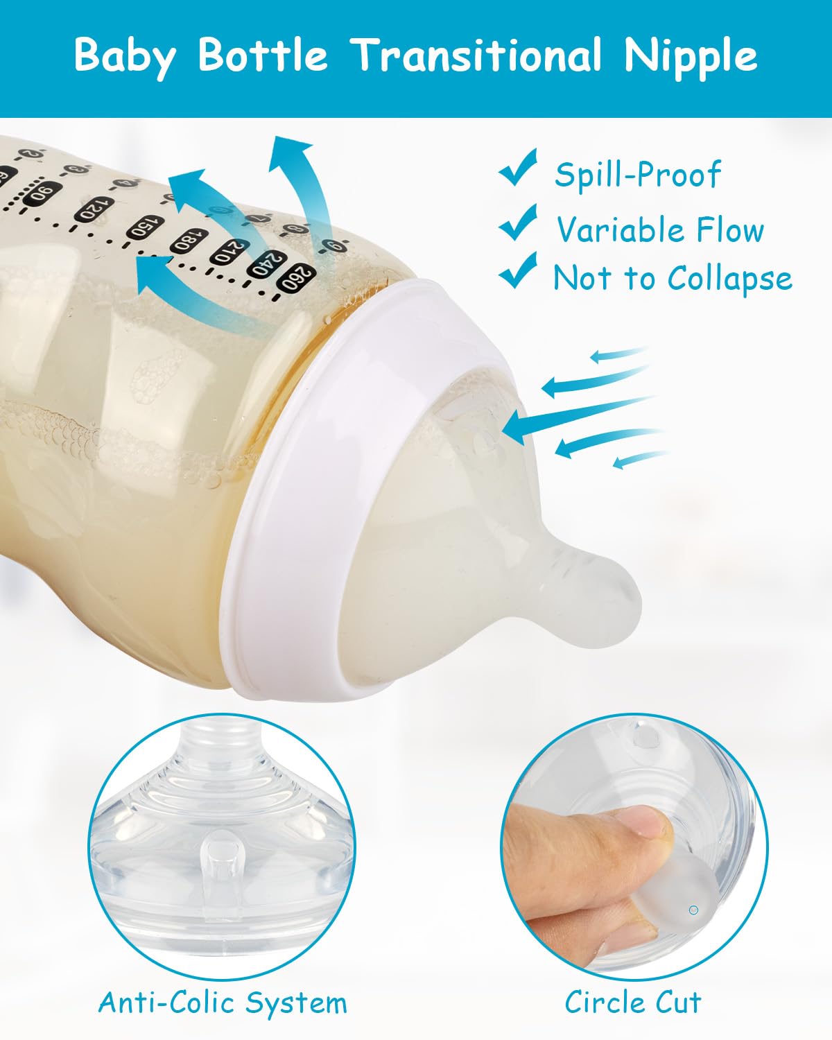 XUNICUTE nipple M is BPA-free and PVC-free for safer feeding.