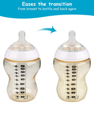 XUNICUTE silicone nipple M supports growth with steady flow and baby-paced feeding.