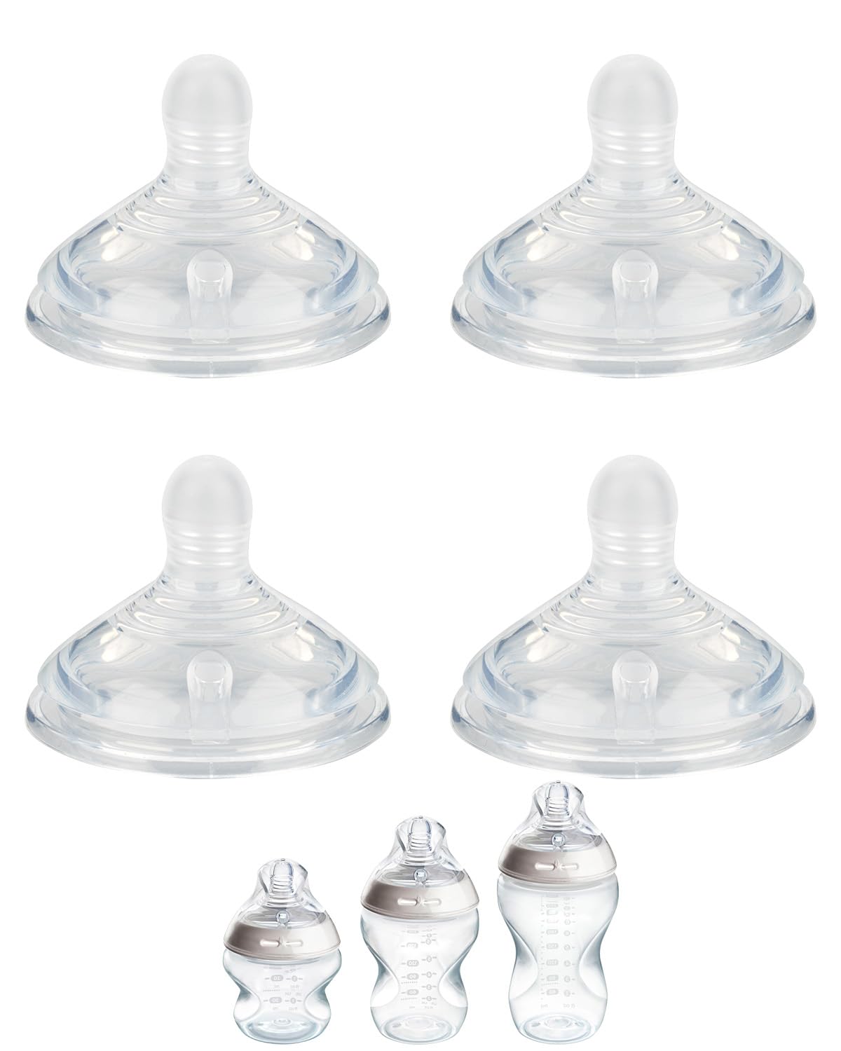 XUNICUTE silicone nipple M for Tommee Tippee natural start pack enabling easy bottle transition.