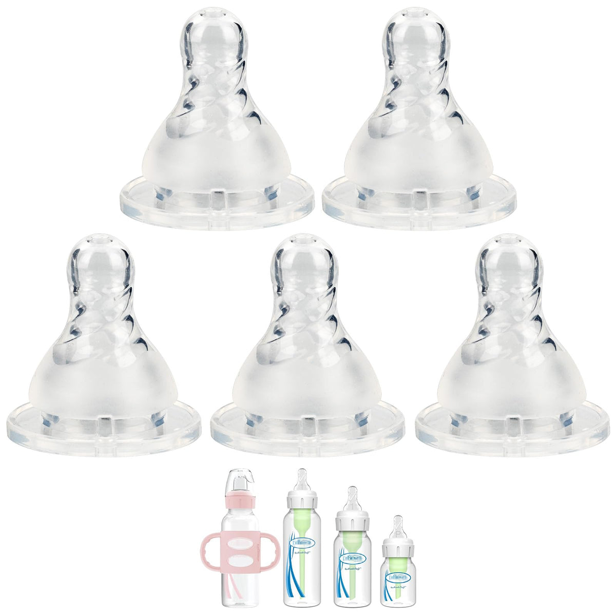 XUNICUTE silicone nipple pack for Dr. Brown’s bottles, convenient replacement