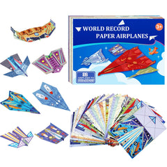 Xuoent kit with 16 airplane designs for creative folding and play