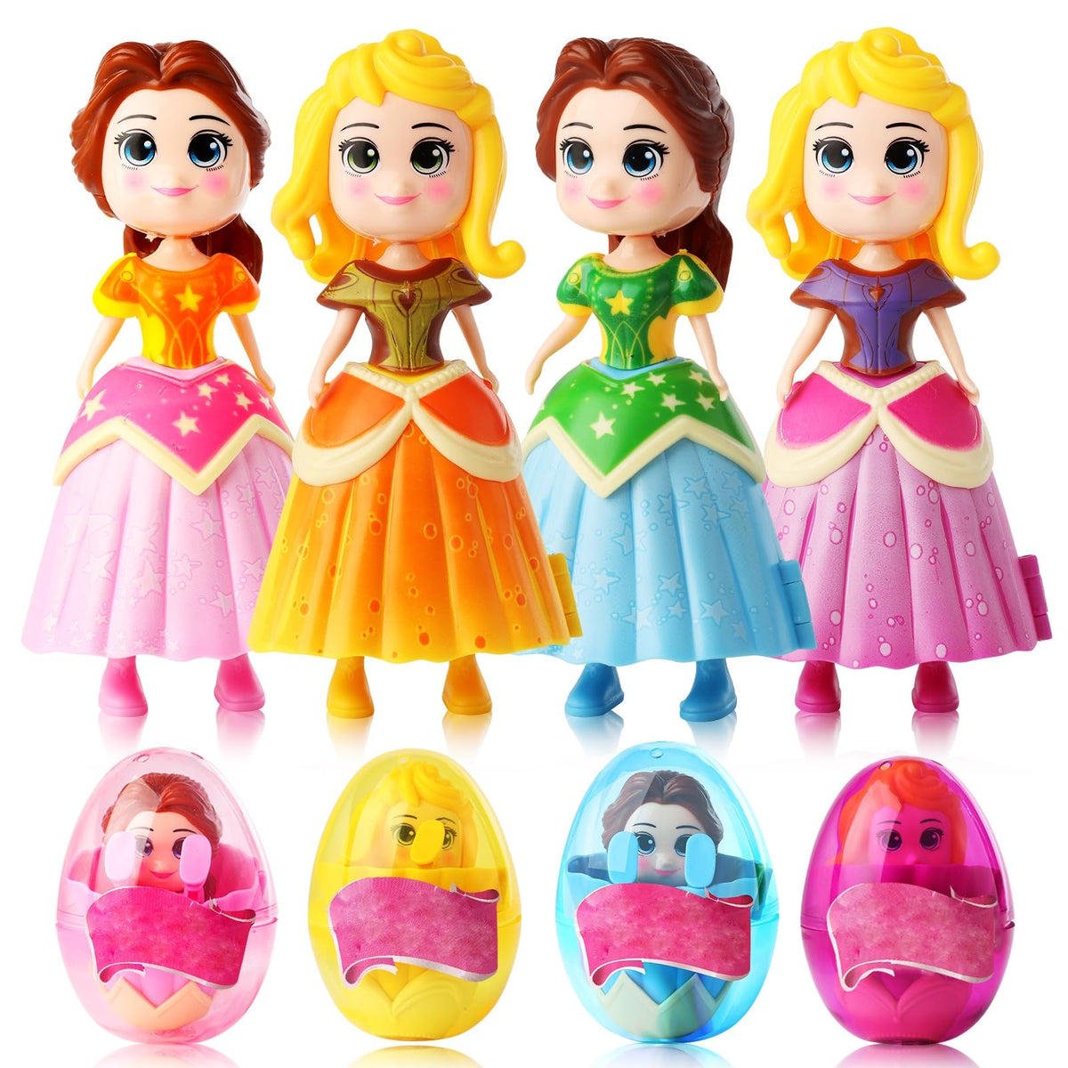 Xutengy Easter egg with prefilled princess figure for joyful basket fillers.