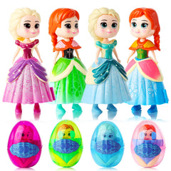 Xutengy Easter egg princess toys pack with colorful prefilled eggs for kids' hunts.