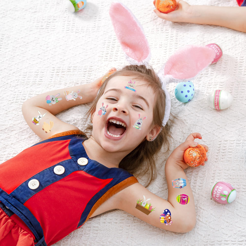 Xutengy Easter tattoos party-favor pack for teens and adults