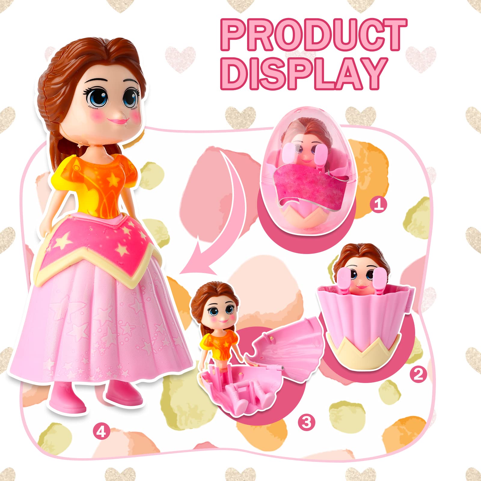 Xutengy princess figure folding toy shown unfolded for imagination.