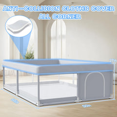 XVISHX playpen with skin-friendly fabric and waterproof surface