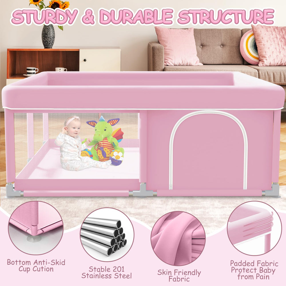 XVISHX playpen 360° view helps parents monitor play