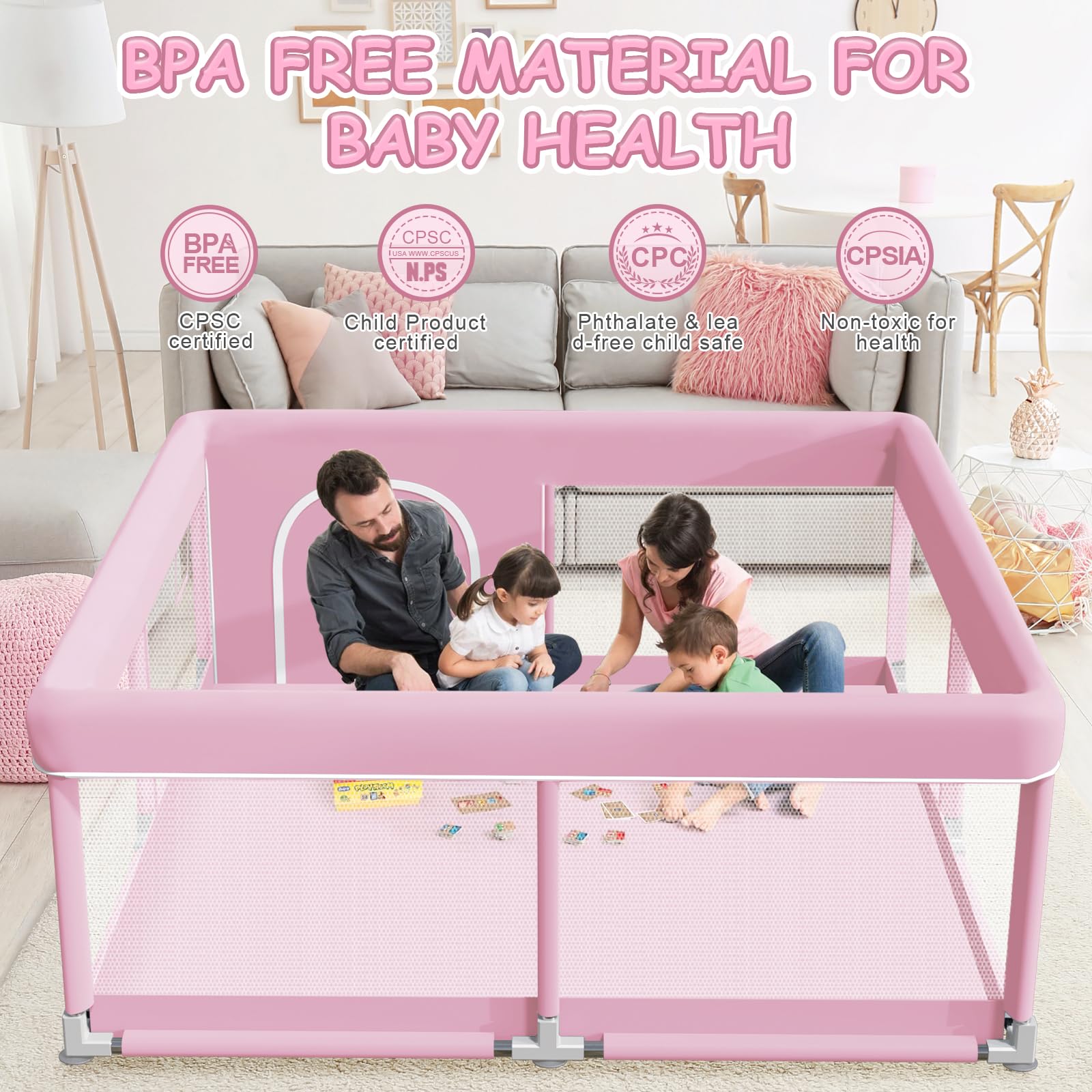 XVISHX playpen easy assembly for quick setup without tools