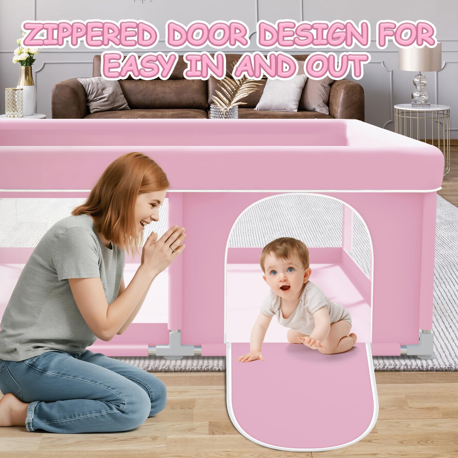 XVISHX playpen suitable for indoor and outdoor use
