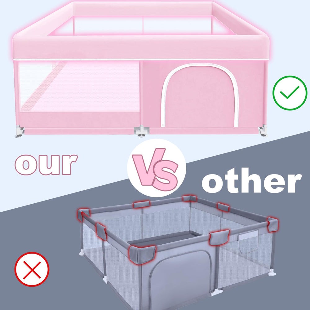 XVISHX playpen portable design stores compactly for travel