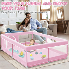 XVISHX playpen safety materials ensure non-slip base and BPA-free parts