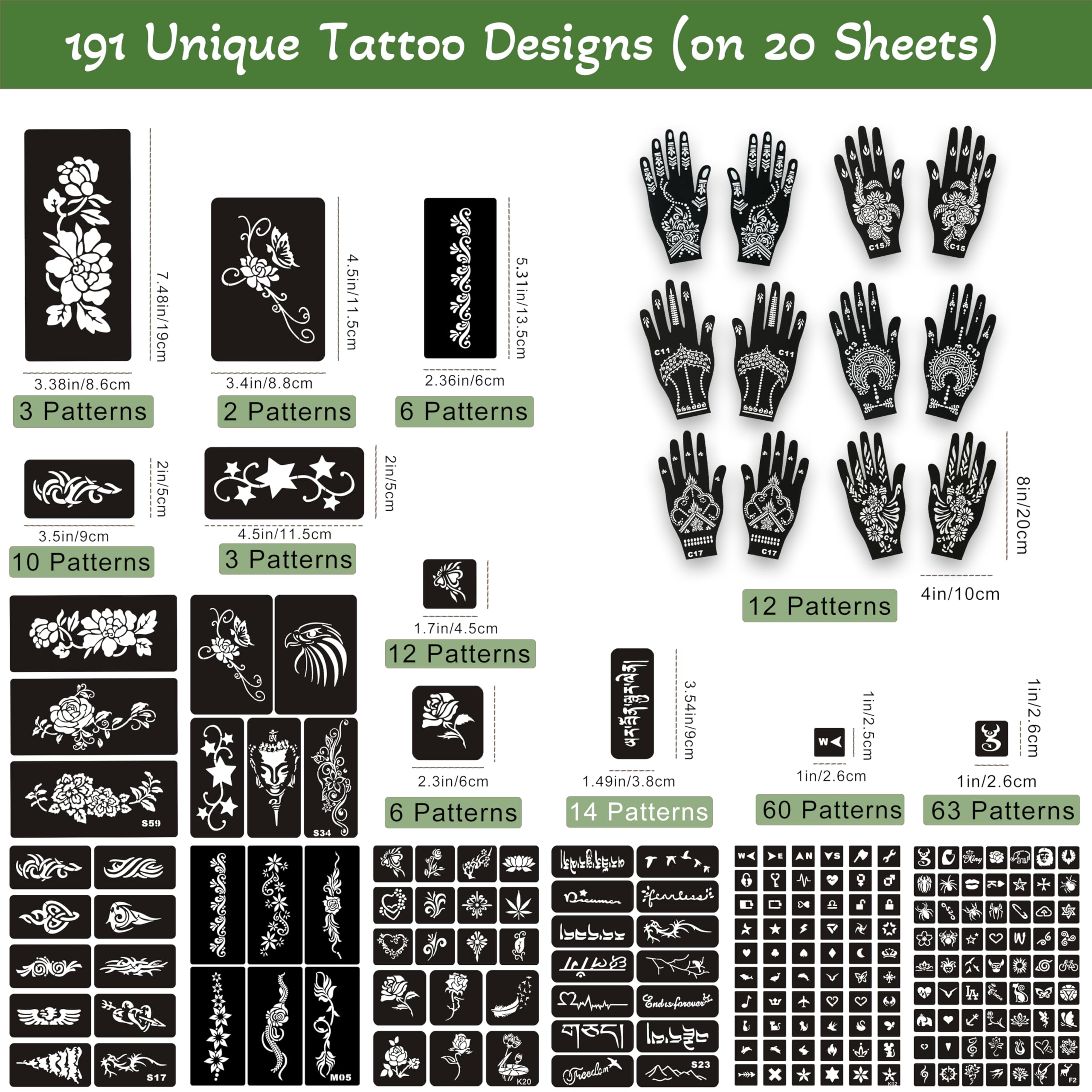 XWGLFT sample hand design showcases stencil-free artistry
