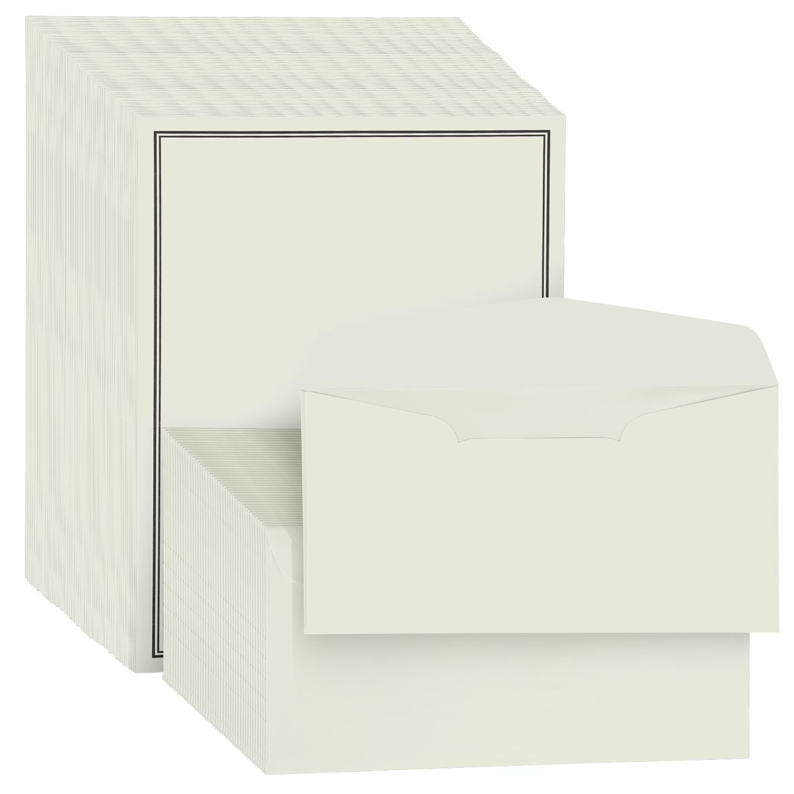 XXINMOH stationery paper sheets with black border for elegant letters