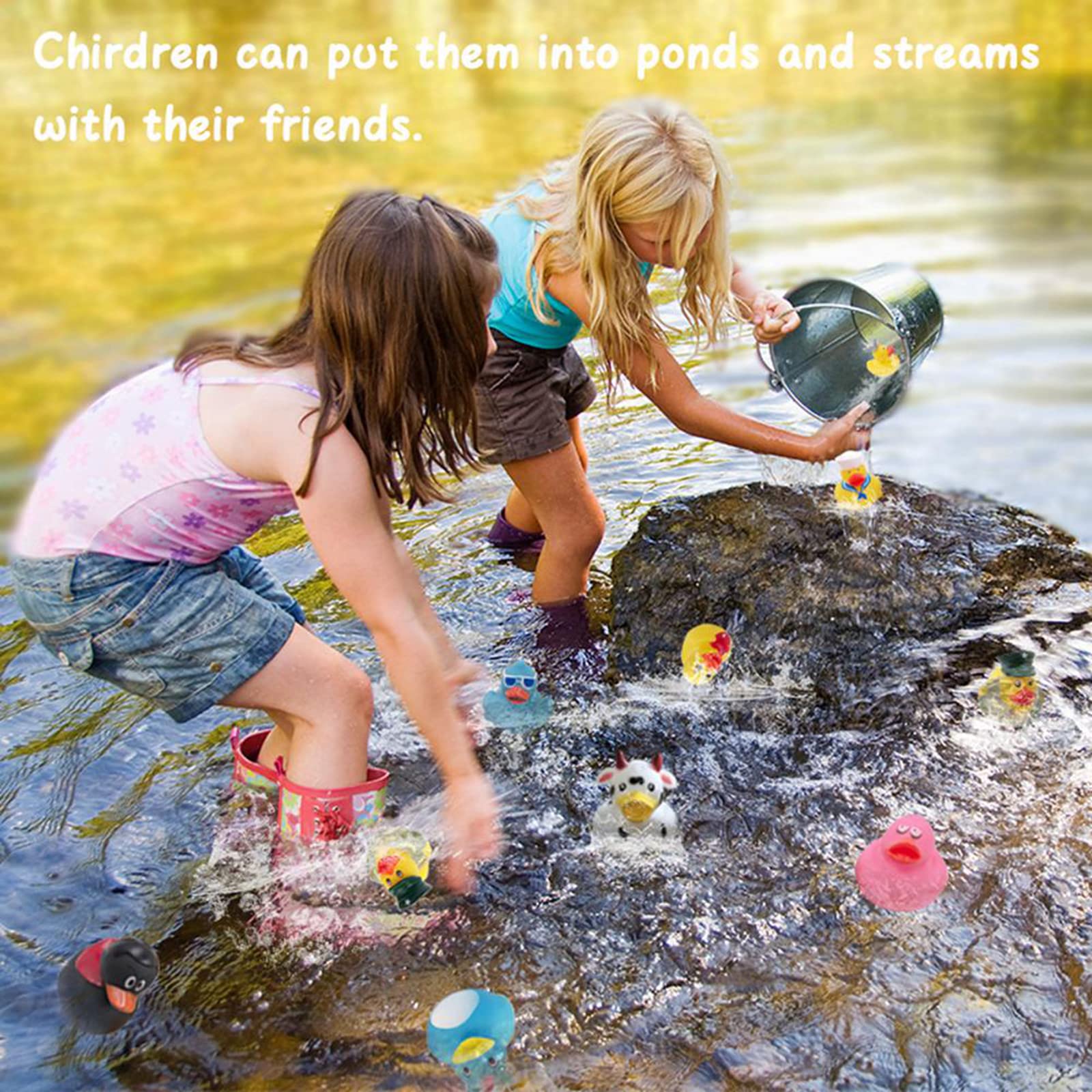 XY-WQ mixed-color rubber ducks—collectible designs to inspire pretend play