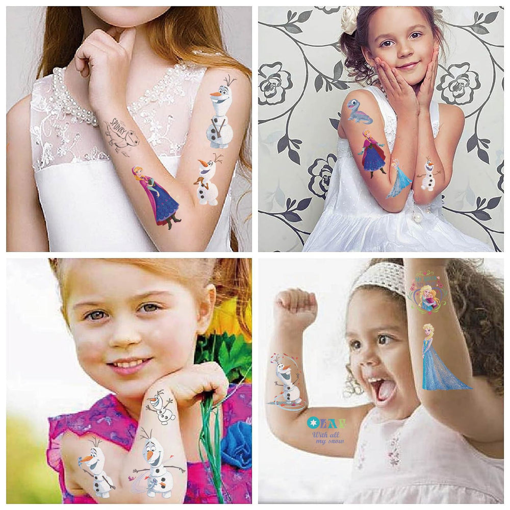 XYLL Disney Princess tattoos sheet with vibrant designs for play and celebration