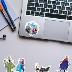 XYLL sticker-on-laptop image shows bold, kid-friendly designs with lasting adhesion