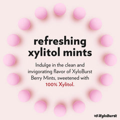 XyloBurst Berry mints bag 275-count, sugar-free option for daily oral freshness.
