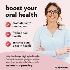 XyloBurst Berry mints in a bowl, quick breath-freshening moment.