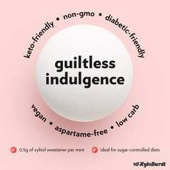XyloBurst mint dispensing jar ready for grab-and-go use.