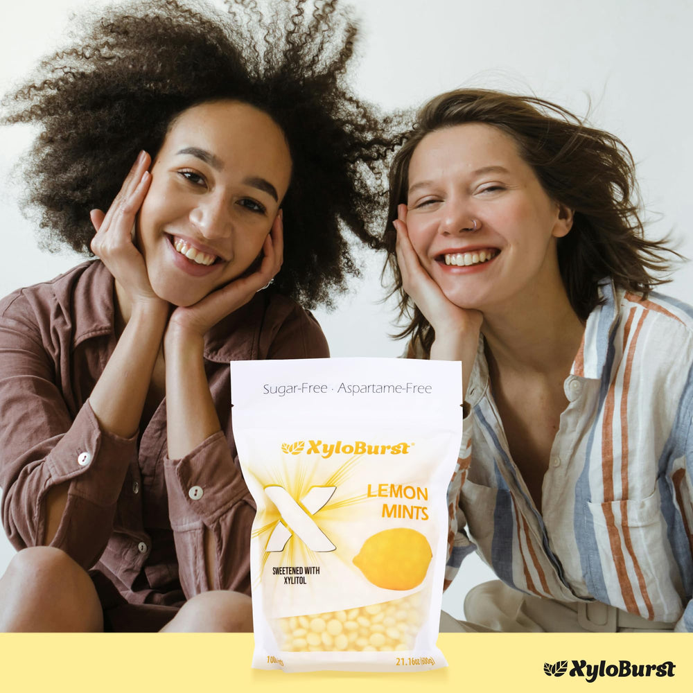 Xyloburst Lemon Mints aftermeal use promotes lasting freshness.