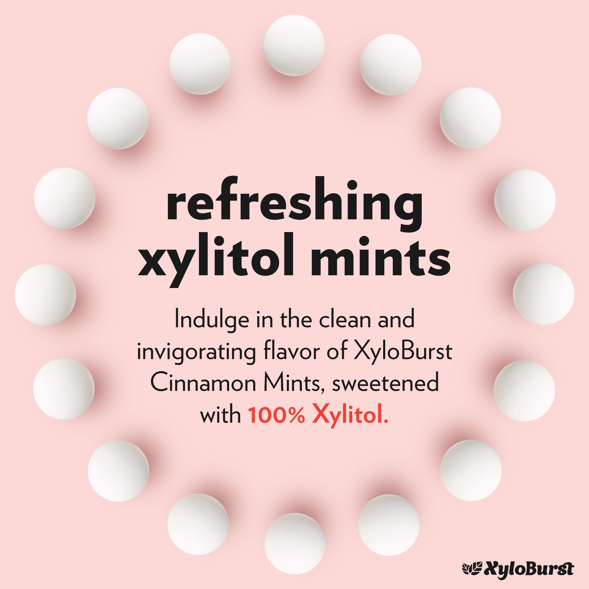 Close-up of XyloBurst mint texture and color.