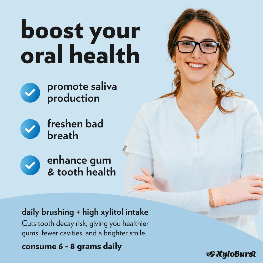Mints in a pocket illustrate convenient, on-the-go breath protection with Xyloburst.