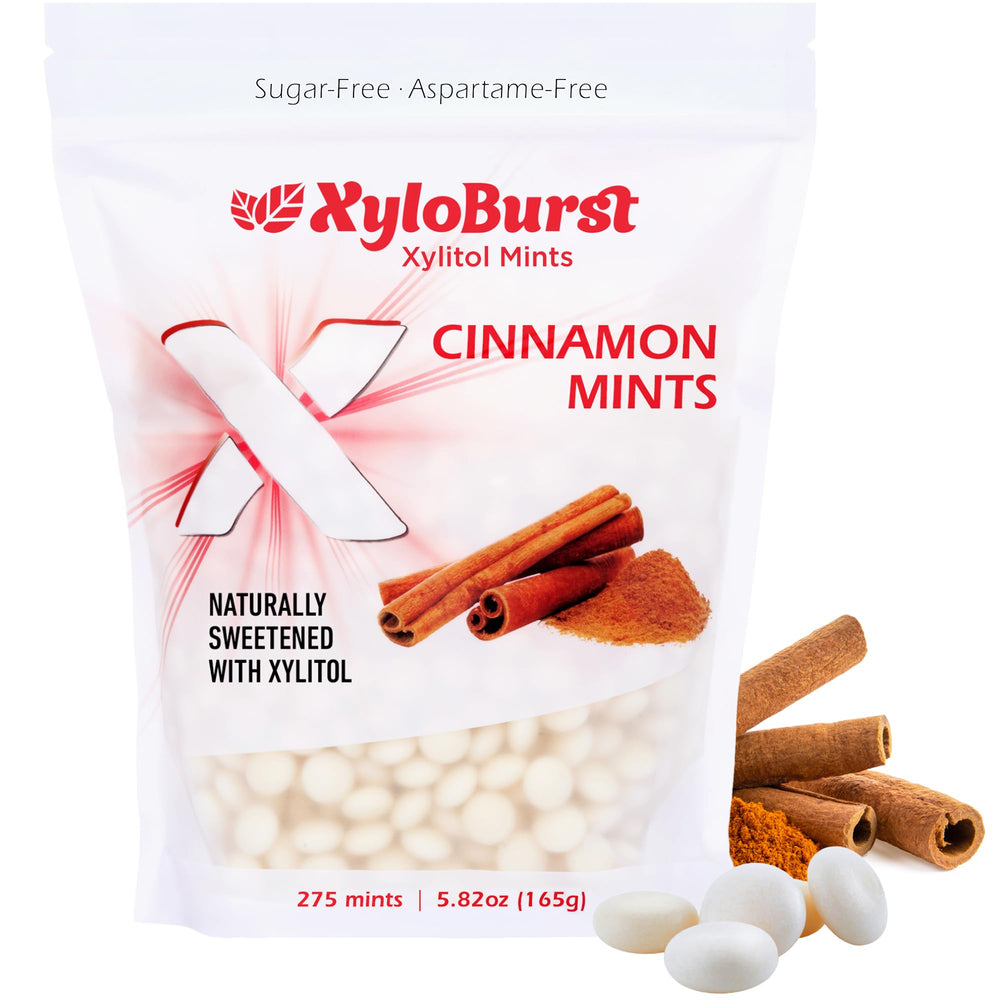 XyloBurst pack of mints on a clean surface for fresh breath.