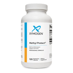 XYMOGEN Methyl Protect bottle front showing easy methylated vitamin formula for daily support.
