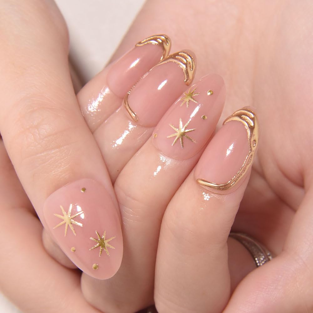 XZMeiLun glossy full-cover acrylic nails for salon-quality at home
