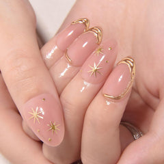 XZMeiLun glossy full-cover acrylic nails for salon-quality at home