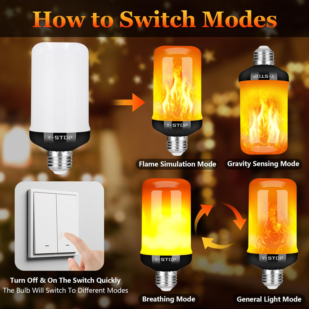 Y- STOP bulb recommended with frosted shade for vivid flicker