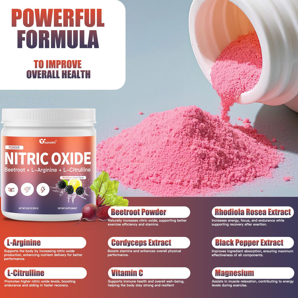 YAAHARO Nitric Oxide bottle in airtight packaging emphasizing freshness.