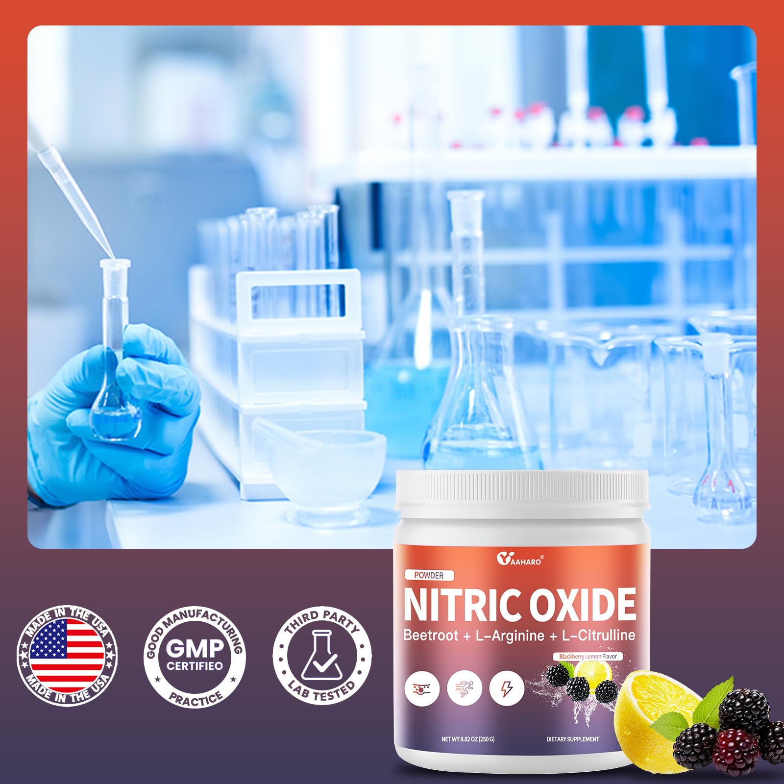 YAAHARO user during warm-up with Nitric Oxide supplement.