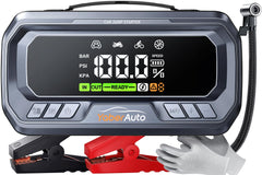 YaberAuto YA90 jump starter front view showing portable design