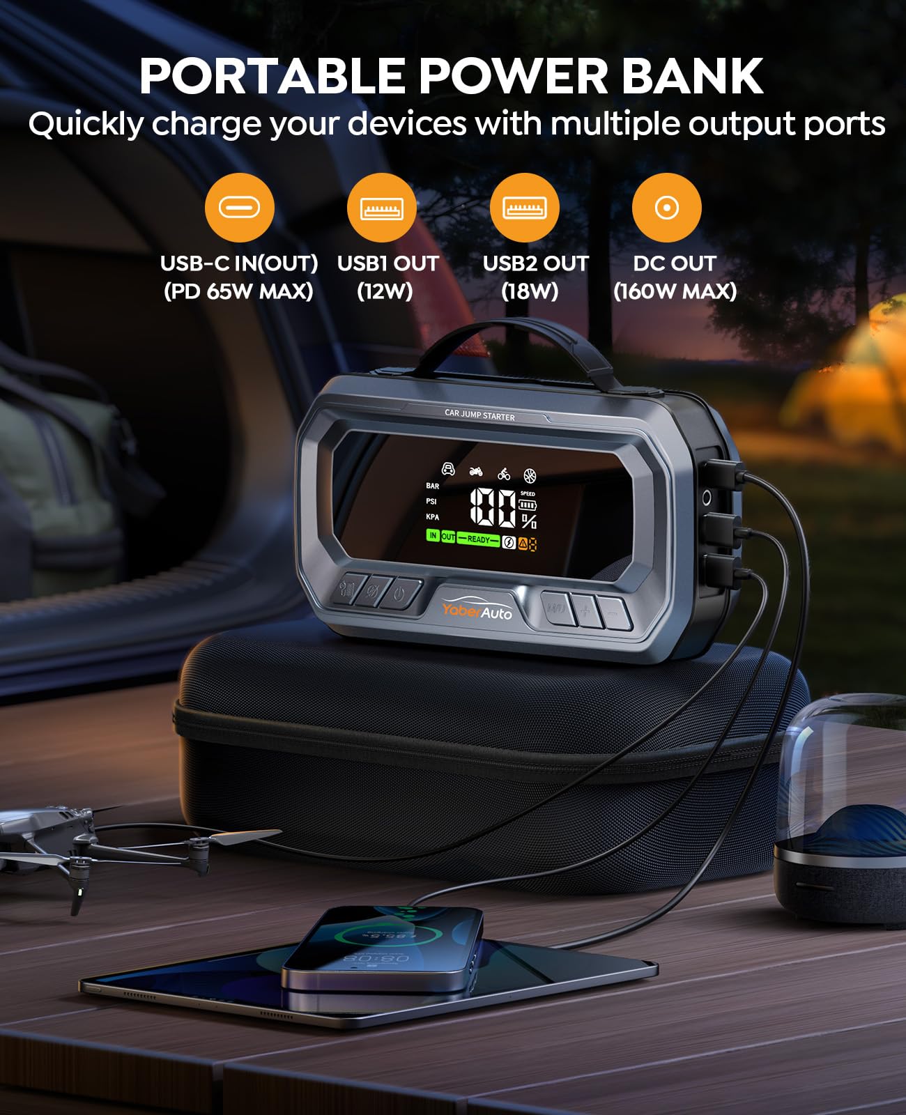 YA90 safety features highlight spark-free and reverse polarity protections