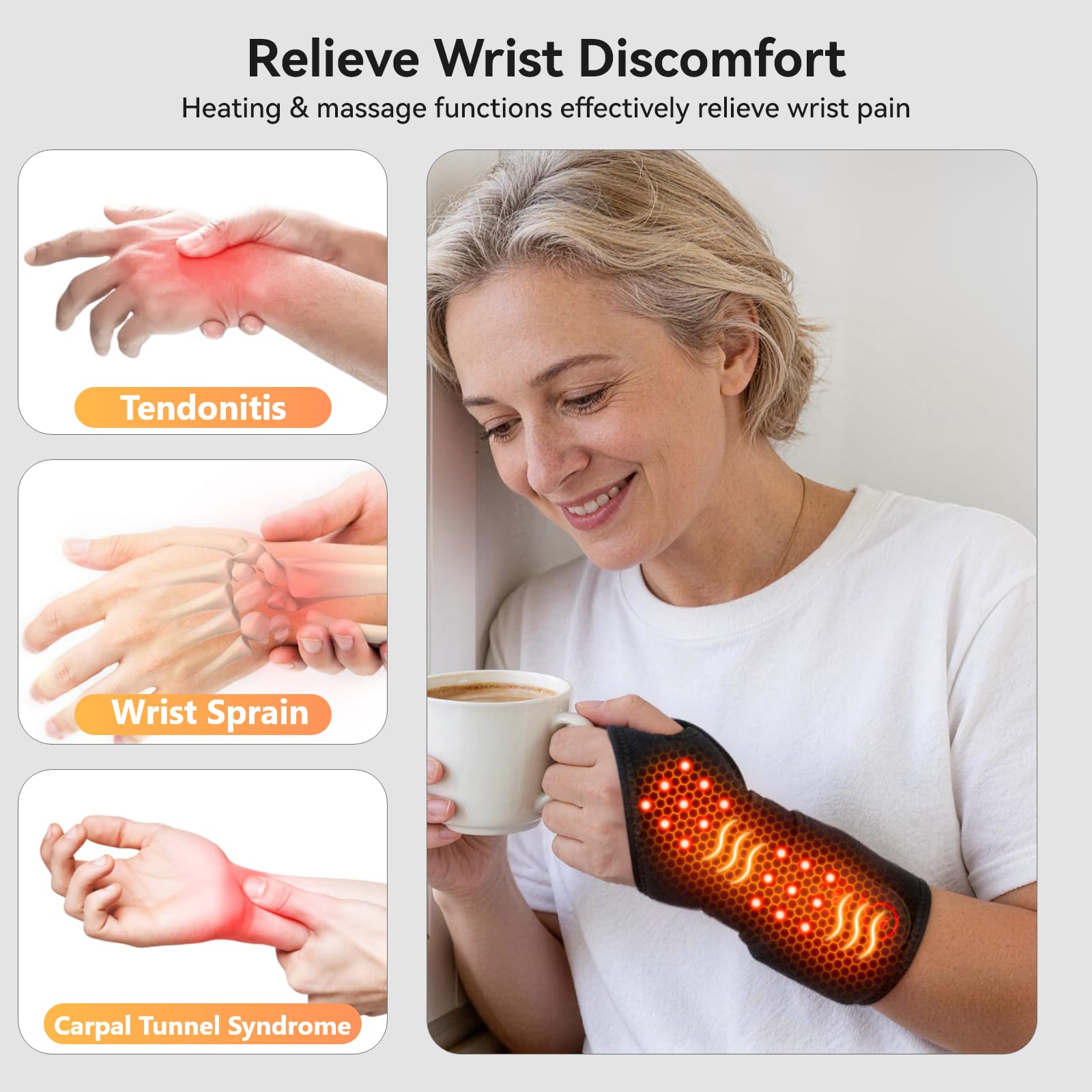 Yabuu wrist heating pad worn on the wrist for targeted warmth