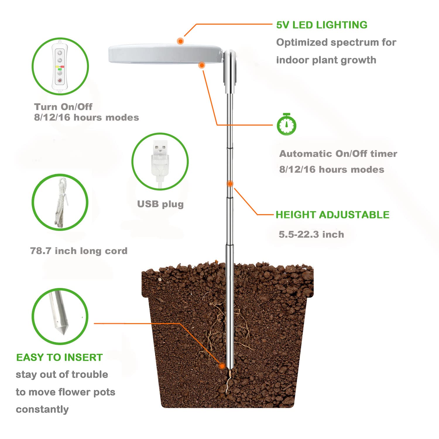 Yadoker 5V low safe voltage design reduces heat risk.
